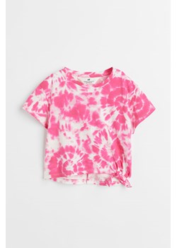H & M - Top z wiązaniem u dołu - Różowy ze sklepu H&M w kategorii Bluzki dziewczęce - zdjęcie 169599378