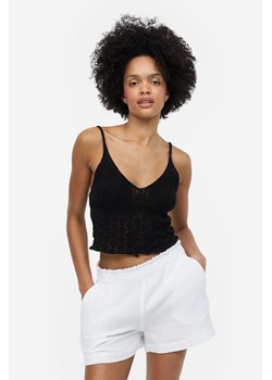 H & M - Kreszowane szorty bawełniane - Biały ze sklepu H&M w kategorii Szorty - zdjęcie 169599496