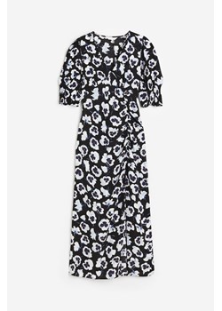 H & M - Krepowana sukienka z bufiastym rękawem - Czarny ze sklepu H&M w kategorii Sukienki - zdjęcie 169599838