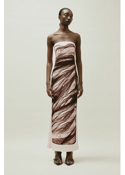H & M - Sukienka bandeau z motywem złudzenia optycznego - Biały ze sklepu H&M w kategorii Sukienki - zdjęcie 169599886