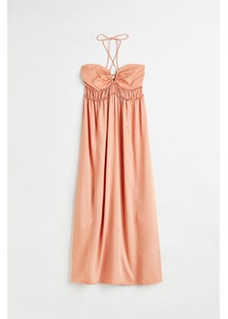 H & M - Sukienka z wiązanym detalem - Pomarańczowy ze sklepu H&M w kategorii Sukienki - zdjęcie 169599889
