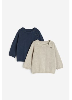 H & M - Cienki sweter 2-pak - Niebieski ze sklepu H&M w kategorii Bluzy i swetry - zdjęcie 169599915