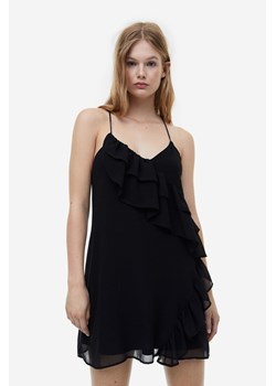 H & M - Sukienka mini z falbaną - Czarny ze sklepu H&M w kategorii Sukienki - zdjęcie 169599959