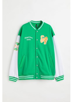 H & M - Oversized baseball jacket - Zielony ze sklepu H&M w kategorii Kurtki damskie - zdjęcie 169599997