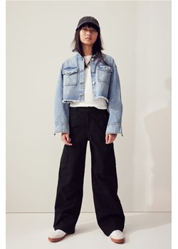 H & M - Szerokie spodnie cargo - Czarny ze sklepu H&M w kategorii Spodnie dziewczęce - zdjęcie 169599999