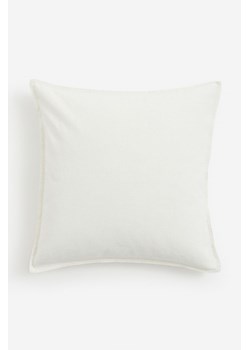 H & M - Poszewka na poduszkę z domieszką lnu - Biały ze sklepu H&M w kategorii Poszewki na poduszki - zdjęcie 169600046