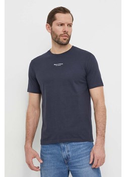 Marc O&apos;Polo t-shirt bawełniany męski kolor granatowy z nadrukiem ze sklepu ANSWEAR.com w kategorii T-shirty męskie - zdjęcie 169601865