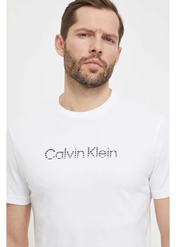 Calvin Klein t-shirt bawełniany męski kolor biały z nadrukiem ze sklepu ANSWEAR.com w kategorii T-shirty męskie - zdjęcie 169601877