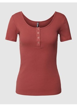 T-shirt z krótką listwą z zatrzaskami model ‘KITTE’ ze sklepu Peek&Cloppenburg  w kategorii Bluzki damskie - zdjęcie 169603495