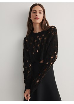 Reserved - Sweter z rozdarciami - czarny ze sklepu Reserved w kategorii Swetry damskie - zdjęcie 169606926