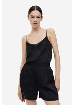 H & M - Satynowe szorty bez zapięcia - Czarny ze sklepu H&M w kategorii Szorty - zdjęcie 169617545