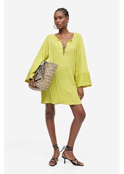 H & M - Crinkled tunic dress - Żółty ze sklepu H&M w kategorii Sukienki ciążowe - zdjęcie 169617698