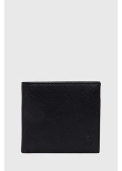 Polo Ralph Lauren portfel skórzany męski kolor czarny ze sklepu ANSWEAR.com w kategorii Portfele męskie - zdjęcie 169619797