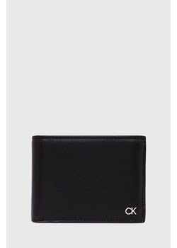 Calvin Klein portfel skórzany męski kolor czarny ze sklepu ANSWEAR.com w kategorii Portfele męskie - zdjęcie 169619809