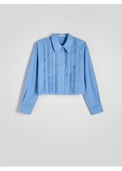Reserved - Koszula z plisami - jasnoniebieski ze sklepu Reserved w kategorii Koszule damskie - zdjęcie 169628255