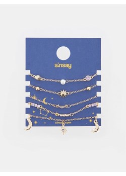Sinsay - Bransoletki 5 pack - złoty ze sklepu Sinsay w kategorii Bransoletki - zdjęcie 169628668