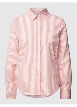 Bluzka koszulowa z bawełny ze wzorem w paski ze sklepu Peek&Cloppenburg  w kategorii Koszule damskie - zdjęcie 169631535
