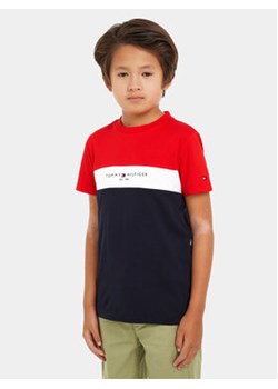 Tommy Hilfiger T-Shirt Essential Colorblock KB0KB08808 Granatowy Regular Fit ze sklepu MODIVO w kategorii T-shirty chłopięce - zdjęcie 169635505