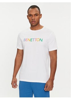 United Colors Of Benetton T-Shirt 3I1XU100A Biały Regular Fit ze sklepu MODIVO w kategorii T-shirty męskie - zdjęcie 169635938