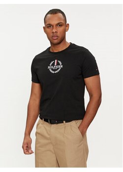 Tommy Hilfiger T-Shirt Global Stripe MW0MW34388 Czarny Regular Fit ze sklepu MODIVO w kategorii T-shirty męskie - zdjęcie 169635965