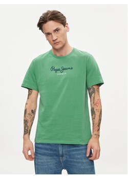 Pepe Jeans T-Shirt Eggo N PM508208 Zielony Regular Fit ze sklepu MODIVO w kategorii T-shirty męskie - zdjęcie 169636036