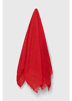 Answear Lab szal damski kolor czerwony gładki ze sklepu ANSWEAR.com w kategorii Szaliki i chusty damskie - zdjęcie 169637437