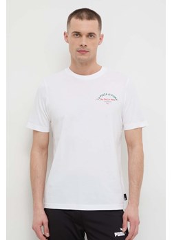 Puma t-shirt bawełniany męski kolor biały z nadrukiem 625415 ze sklepu ANSWEAR.com w kategorii T-shirty męskie - zdjęcie 169637785