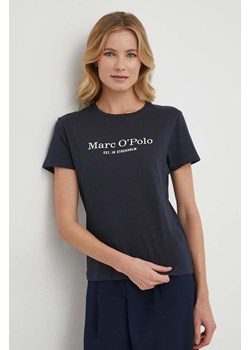 Marc O&apos;Polo t-shirt bawełniany damski kolor granatowy ze sklepu ANSWEAR.com w kategorii Bluzki damskie - zdjęcie 169638027