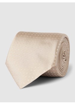 Krawat z mieszanki jedwabiu ze wzorem na całej powierzchni ze sklepu Peek&Cloppenburg  w kategorii Krawaty - zdjęcie 169638398