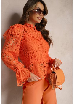 Pomarańczowa Koronkowa Koszula z Topem Makura ze sklepu Renee odzież w kategorii Koszule damskie - zdjęcie 169641329
