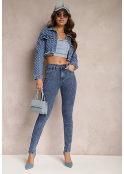 Granatowe Jeansy o Fasonie Skinny Quelisse ze sklepu Renee odzież w kategorii Jeansy damskie - zdjęcie 169641419