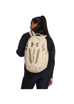 Plecak treningowy uniseks Under Armour Hustle 5.0 Backpack - beżowy ze sklepu Sportstylestory.com w kategorii Plecaki - zdjęcie 169642028