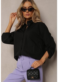 Czarna Koszula o Długim Fasonie z Podwijanymi Rękawami Thimusa ze sklepu Renee odzież w kategorii Koszule damskie - zdjęcie 169645467