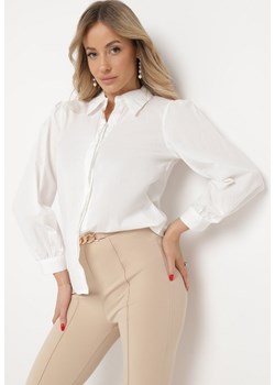 Biała Bawełniana Koszula Klasyczna z Mankietami Echoa ze sklepu Born2be Odzież w kategorii Koszule damskie - zdjęcie 169645845