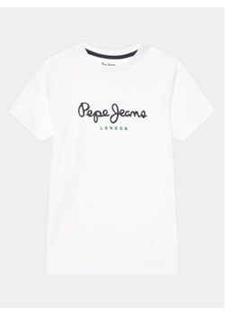 Pepe Jeans T-Shirt New Art N PB503493 Biały Regular Fit ze sklepu MODIVO w kategorii T-shirty chłopięce - zdjęcie 169647566
