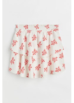 H & M - Falbaniasta spódnica z domieszką lnu - Czerwony ze sklepu H&M w kategorii Spódnice - zdjęcie 169647899