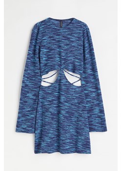 H & M - Dzianinowa sukienka - Niebieski ze sklepu H&M w kategorii Sukienki - zdjęcie 169648086