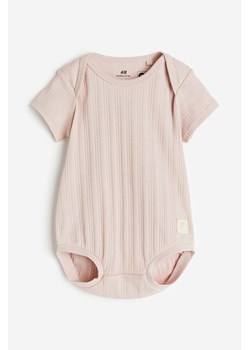 H & M - Body z bawełnianego dżerseju - Różowy ze sklepu H&M w kategorii Body niemowlęce - zdjęcie 169648267