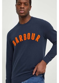 Barbour bluza męska kolor granatowy melanżowa ze sklepu ANSWEAR.com w kategorii Bluzy męskie - zdjęcie 169649708