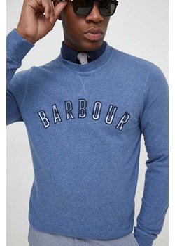 Barbour bluza bawełniana męska kolor niebieski z aplikacją MOL0410 ze sklepu ANSWEAR.com w kategorii Bluzy męskie - zdjęcie 169649718