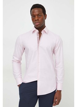 BOSS koszula męska kolor różowy slim z kołnierzykiem klasycznym 50512824 ze sklepu ANSWEAR.com w kategorii Koszule męskie - zdjęcie 169649836