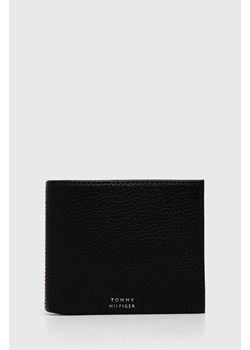 Tommy Hilfiger portfel skórzany męski kolor czarny ze sklepu ANSWEAR.com w kategorii Portfele męskie - zdjęcie 169649999