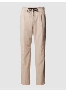 Spodnie z zakładkami w pasie i tunelem model ‘Teagan’ ze sklepu Peek&Cloppenburg  w kategorii Spodnie męskie - zdjęcie 169651816