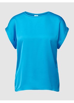Bluzka z krótkim rękawem i zakładkami w jednolitym kolorze ze sklepu Peek&Cloppenburg  w kategorii Bluzki damskie - zdjęcie 169653099