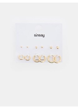 Sinsay - Kolczyki 6 pack - złoty ze sklepu Sinsay w kategorii Kolczyki - zdjęcie 169660559