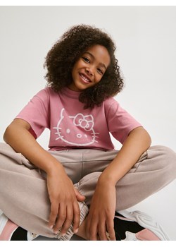 Reserved - T-shirt oversize Hello Kitty - fioletowy ze sklepu Reserved w kategorii Bluzki dziewczęce - zdjęcie 169660868