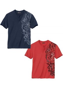 Zestaw 2 koszulek z dekoltem z guzikami i nadrukiem ze sklepu Atlas For Men w kategorii T-shirty męskie - zdjęcie 169661587