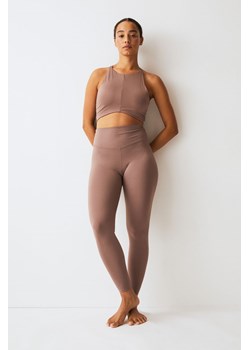 H & M - Sportowe legginsy SoftMove - Beżowy ze sklepu H&M w kategorii Spodnie damskie - zdjęcie 169674789