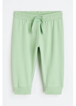 H & M - Bawełniane spodnie - Zielony ze sklepu H&M w kategorii Spodnie i półśpiochy - zdjęcie 169674809