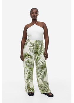 H & M - Dżersejowe spodnie bez zapięcia - Beżowy ze sklepu H&M w kategorii Spodnie damskie - zdjęcie 169674837